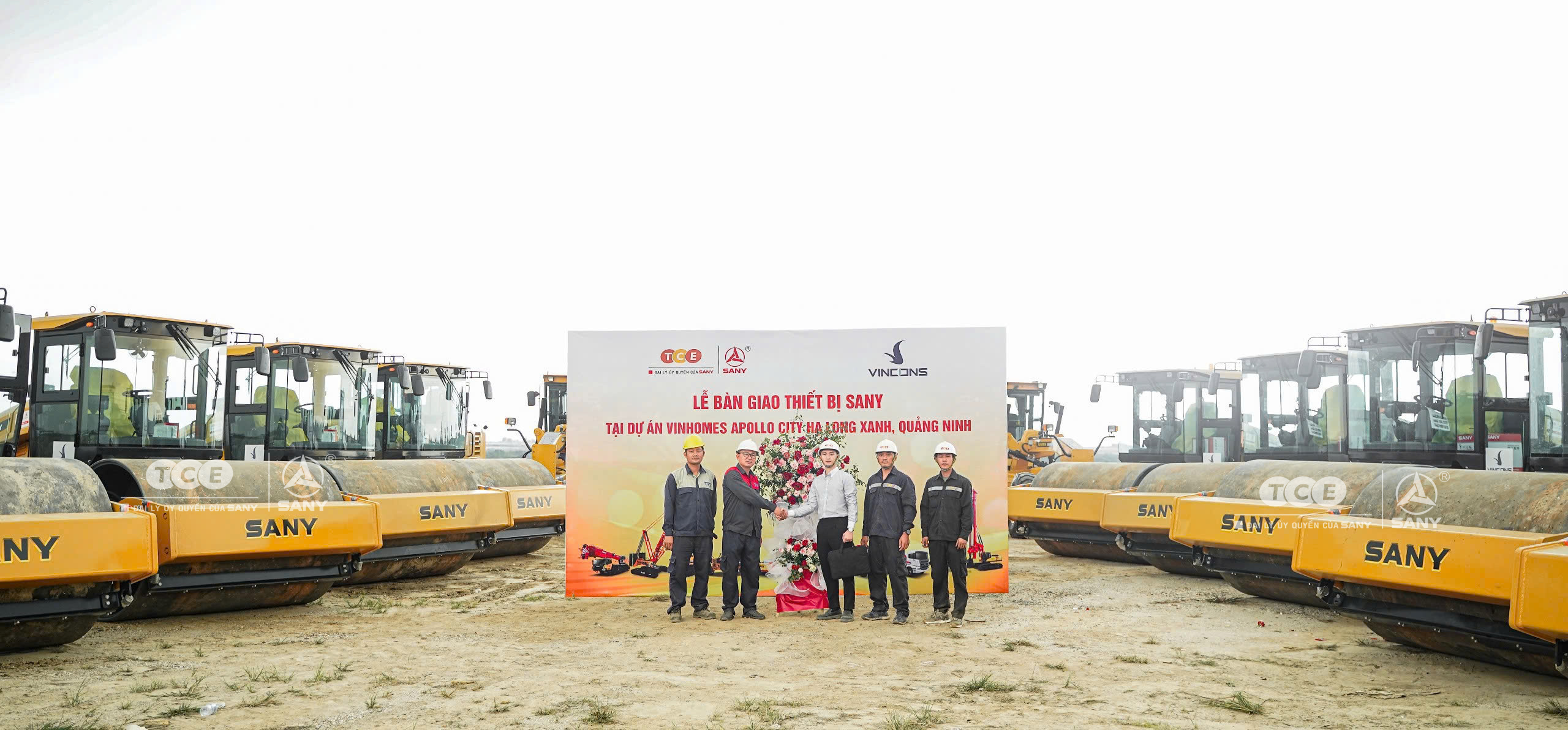 Lễ bàn giao thiết bị xây dựng Sany phục vụ dự án Vinhomes Apollo City Hạ Long Xanh, Quảng Ninh